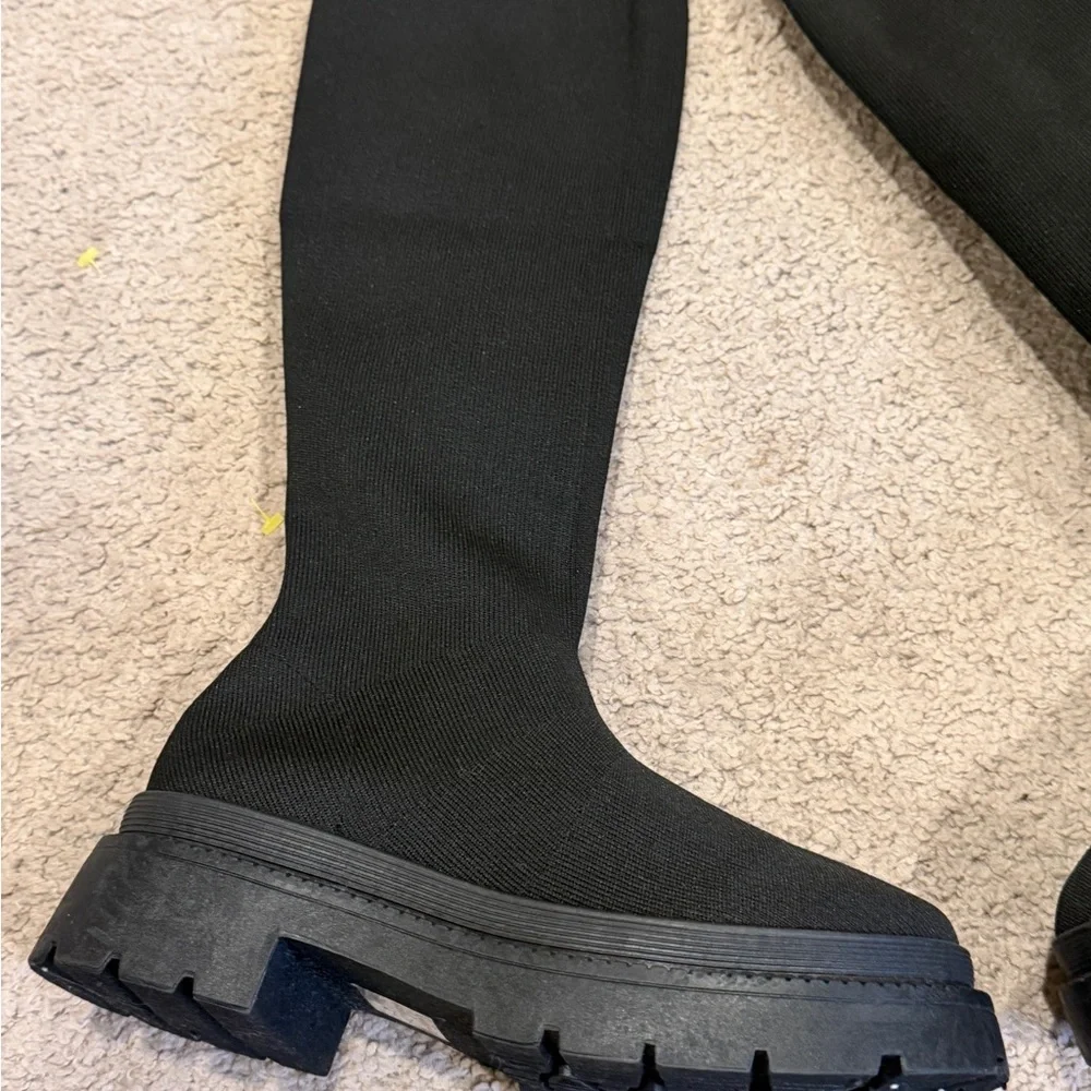 Wild Diva Black Over the Knee Boots